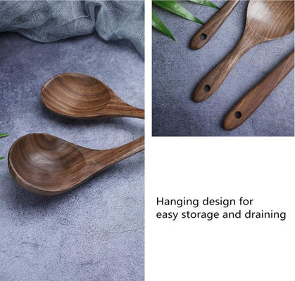 Monolithic Non Toxic Wooden Cooking Utensils Walnut CU Certified